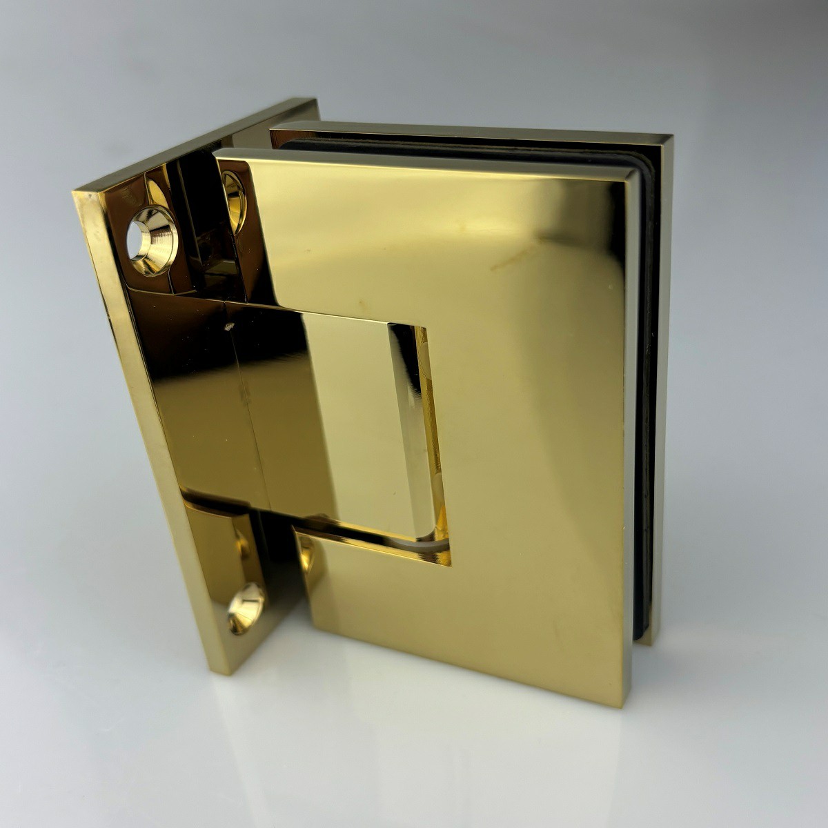 PVD Gold T shaped glass to wall hinge